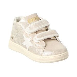 Golden Goose June Laminated Suede Sneaker, Brown